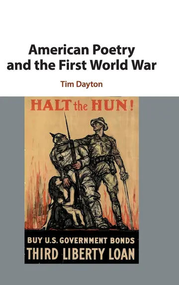 Cover of American Poetry and the First World War