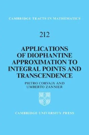 Cover of Applications of Diophantine Approximation to Integral Points and Transcendence