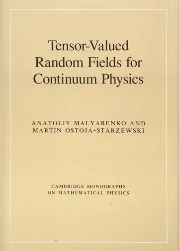 Cover of Tensor-Valued Random Fields for Continuum Physics