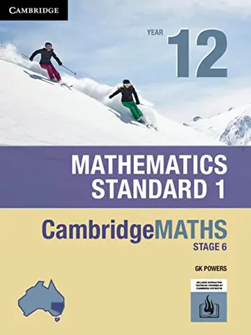 Cover of Cambridge Maths Stage 6 NSW Standard 1 Year 12