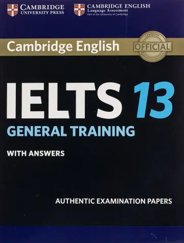 Cover of Cambridge IELTS 13 General Training Student's Book with Answers