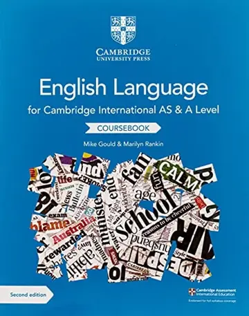 Cover of Cambridge International as and A Level English Language Coursebook