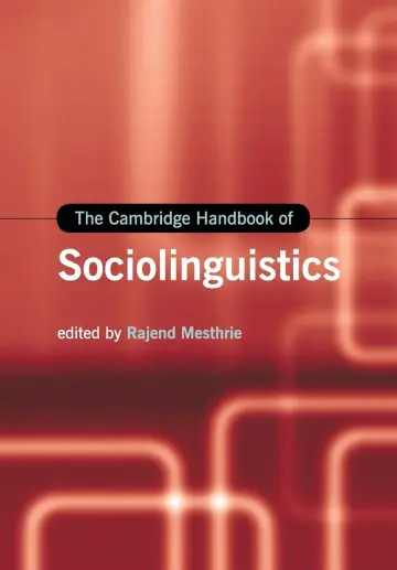 Cover of The Cambridge Handbook of Sociolinguistics