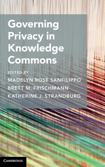 Cover of Governing Privacy in Knowledge Commons