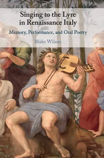 Cover of Singing to the Lyre in Renaissance Italy