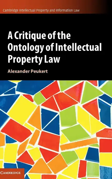 Cover of A Critique of the Ontology of Intellectual Property Law