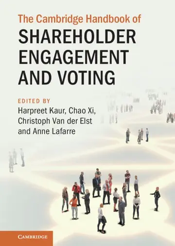 Cover of The Cambridge Handbook of Shareholder Engagement and Voting