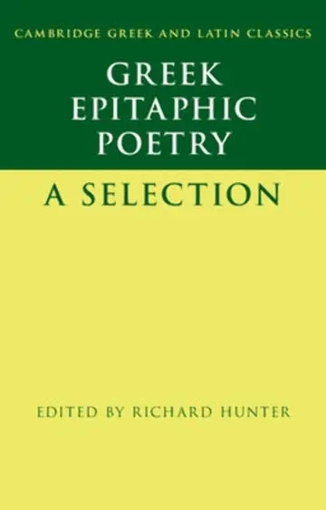 Cover of Greek Epitaphic Poetry