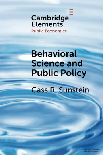 Cover of Behavioral Science and Public Policy