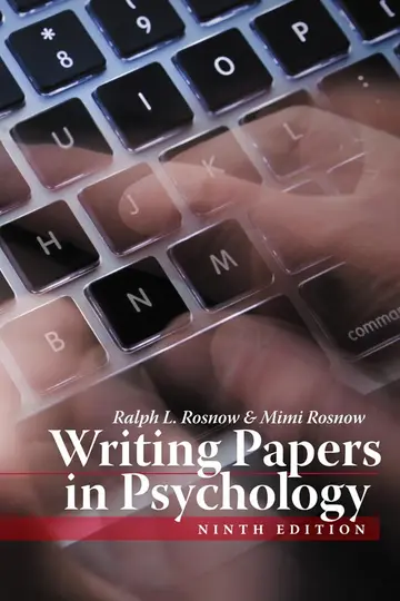 Cover of Writing Papers in Psychology