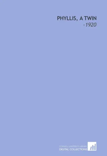 Cover of Phyllis, a Twin