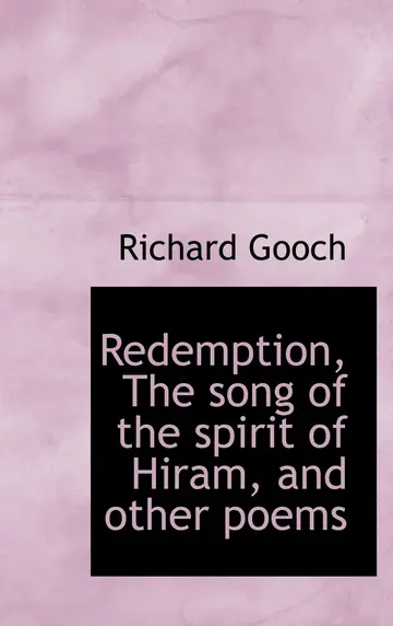 Cover of Redemption, the song of the spirit of Hiram, and other poems