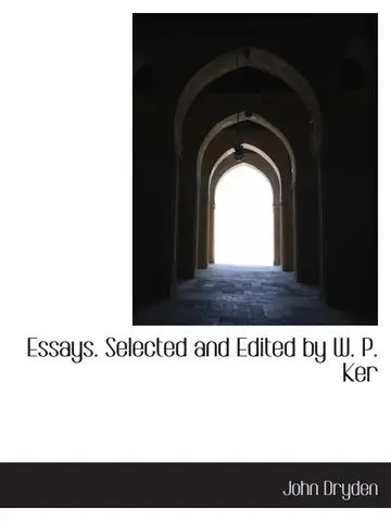 Cover of Essays. Selected and Edited by W. P. Ker