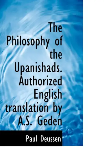 Cover of The Philosophy of the Upanishads. Authorized English Translation by A.S. Geden