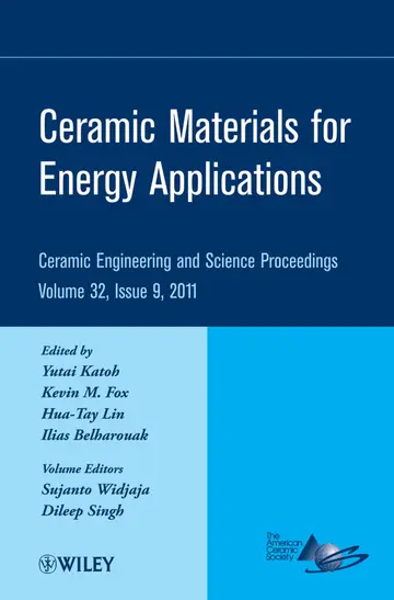 Cover of Ceramic Materials for Energy Applications, Volume 32, Issue 9