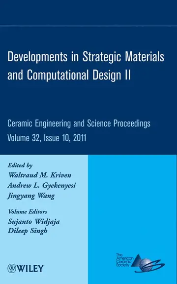 Cover of Developments in Strategic Materials and Computational Design II, Volume 32, Issue 10