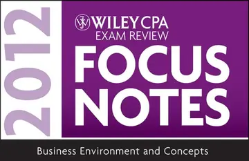Cover of Wiley Cpa Exam Review Focus Notes 2012, Business Environment and Concepts