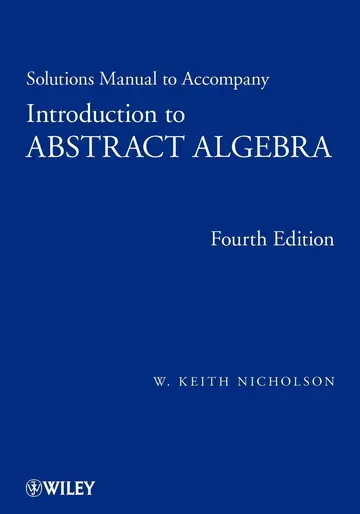 Cover of Introduction to Abstract Algebra