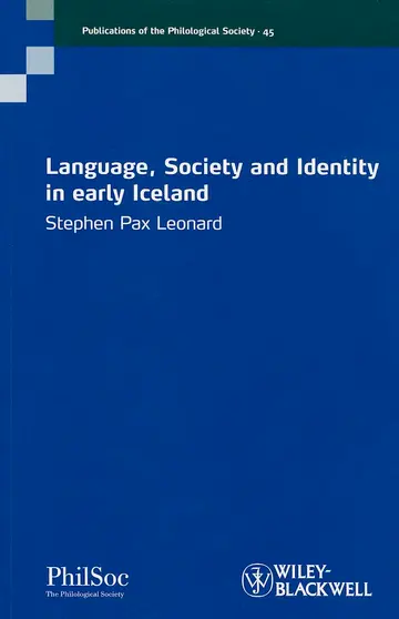 Cover of Language, Society and Identity in early Iceland