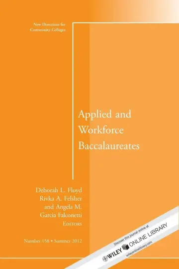 Cover of Applied and Workforce Baccalaureates, New Directions for Community Colleges