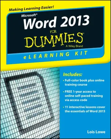Cover of Word 2013 eLearning Kit for Dummies