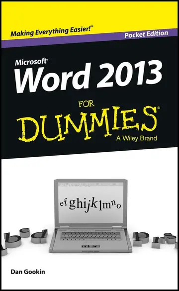 Cover of Microsoft Word 2013 for Dummies