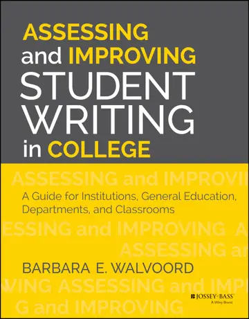 Cover of Assessing and Improving Student Writing in College