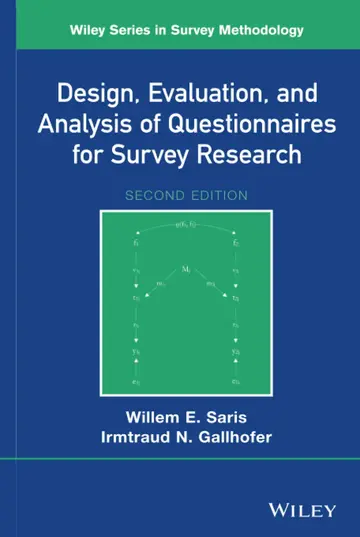 Cover of Design, Evaluation, and Analysis of Questionnaires for Survey Research