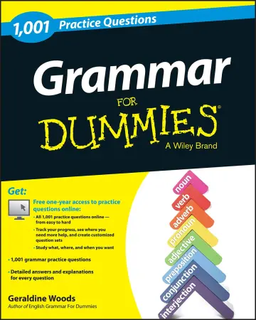 Cover of 1,001 Grammar Practice Questions for Dummies