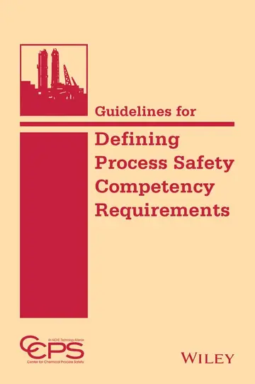 Cover of Guidelines for Defining Process Safety Competency Requirements