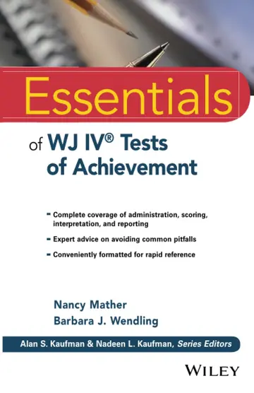 Cover of Essentials of Wj IV Tests of Achievement