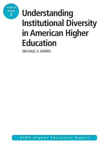 Cover of Understanding Institutional Diversity in American Higher Education
