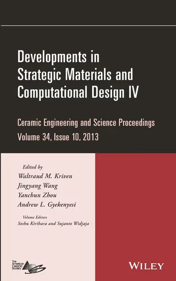 Cover of Developments in Strategic Materials and Computational Design IV, Volume 34, Issue 10