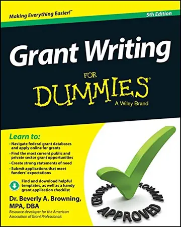 Cover of Grant Writing for Dummies