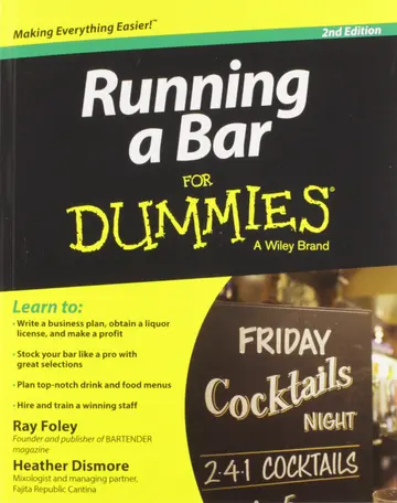 Cover of Running a Bar for Dummies 2e