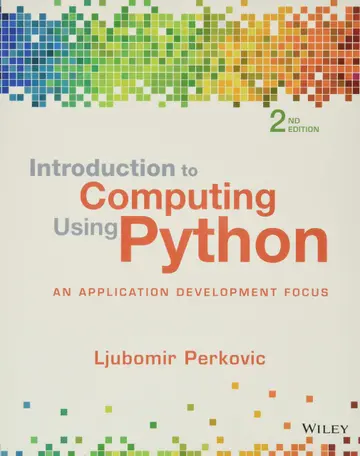 Cover of Introduction to Computing Using Python - An Application Development Focus 2e