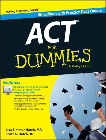 Cover of ACT for Dummies, with Online Practice Tests