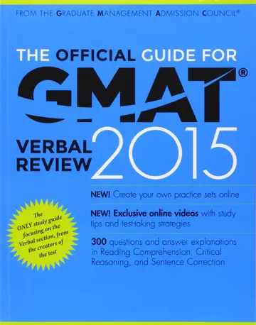 Cover of The Official Guide for GMAT Verbal Review 2015