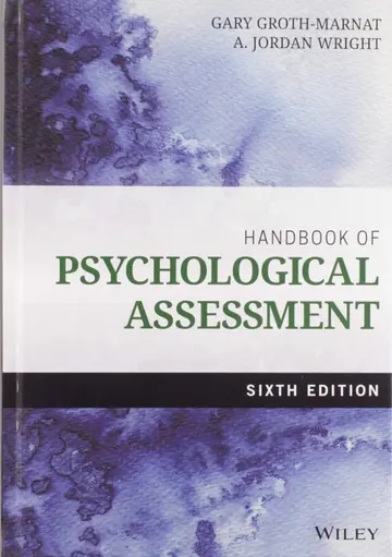 Cover of Handbook of Psychological Assessment 6e