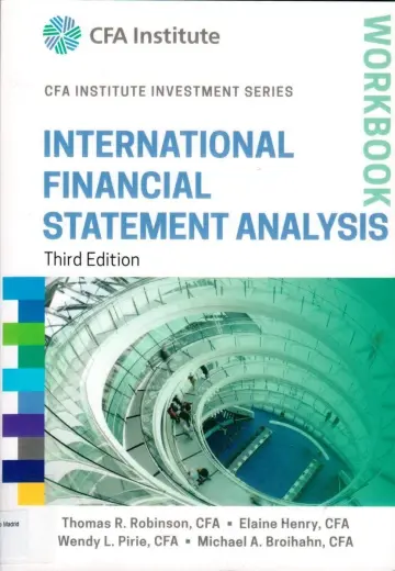 Cover of International Financial Statement Analysis Workbook