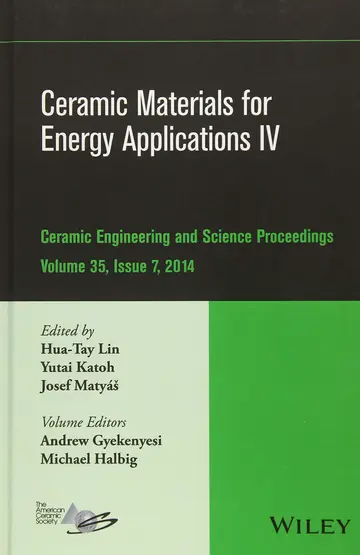 Cover of Ceramic Materials for Energy Applications IV