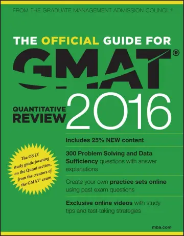 Cover of The Official Guide for GMAT Quantitative Review 2016 with Online Question Bank and Exclusive Video