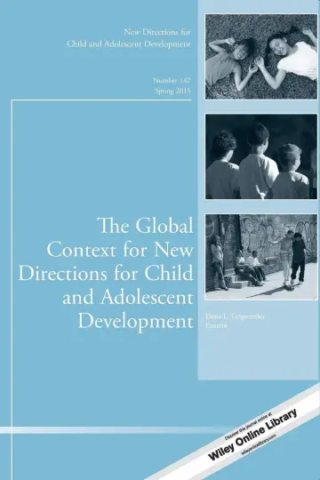 Cover of The Global Context for New Directions for Child and Adolescent Development