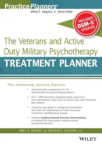 Cover of The Veterans and Active Duty Military Psychotherapy Treatment Planner