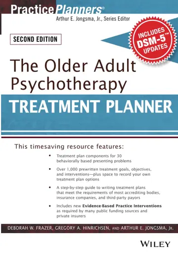Cover of The Older Adult Psychotherapy Treatment Planner