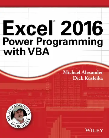 Cover of Excel 2016 Power Programming with VBA