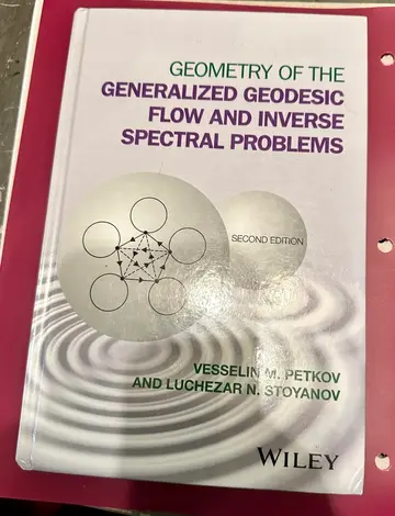 Cover of Geometry of the Generalized Geodesic Flow and Inverse Spectral Problems