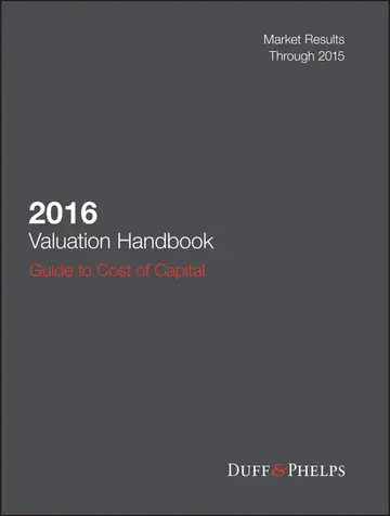 Cover of 2016 Valuation Handbook – Guide to Cost of Capital
