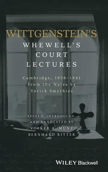 Cover of Wittgenstein's Whewell's Court Lectures