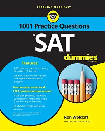 Cover of 1,001 SAT Practice Problems for Dummies